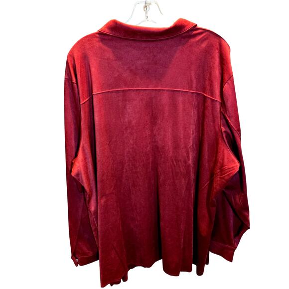 Coldwater Creek 2X Maroon Women's Button Top Shirt Blouse Plus 2XL XXL 18W 20W - Picture 4 of 5
